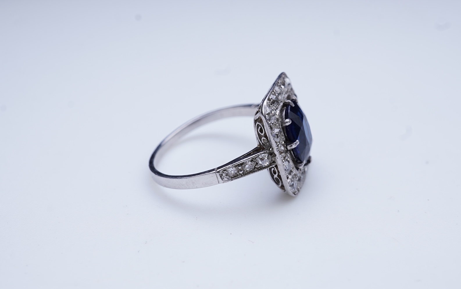 An Art Deco sapphire and diamond ring, 1920s